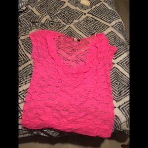 Debs Pink Laced Top